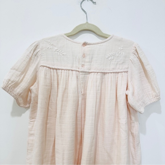 Bonpoint little Girls' 100% cotton Cream Embroidered Dress NEW - Picture 5 of 9